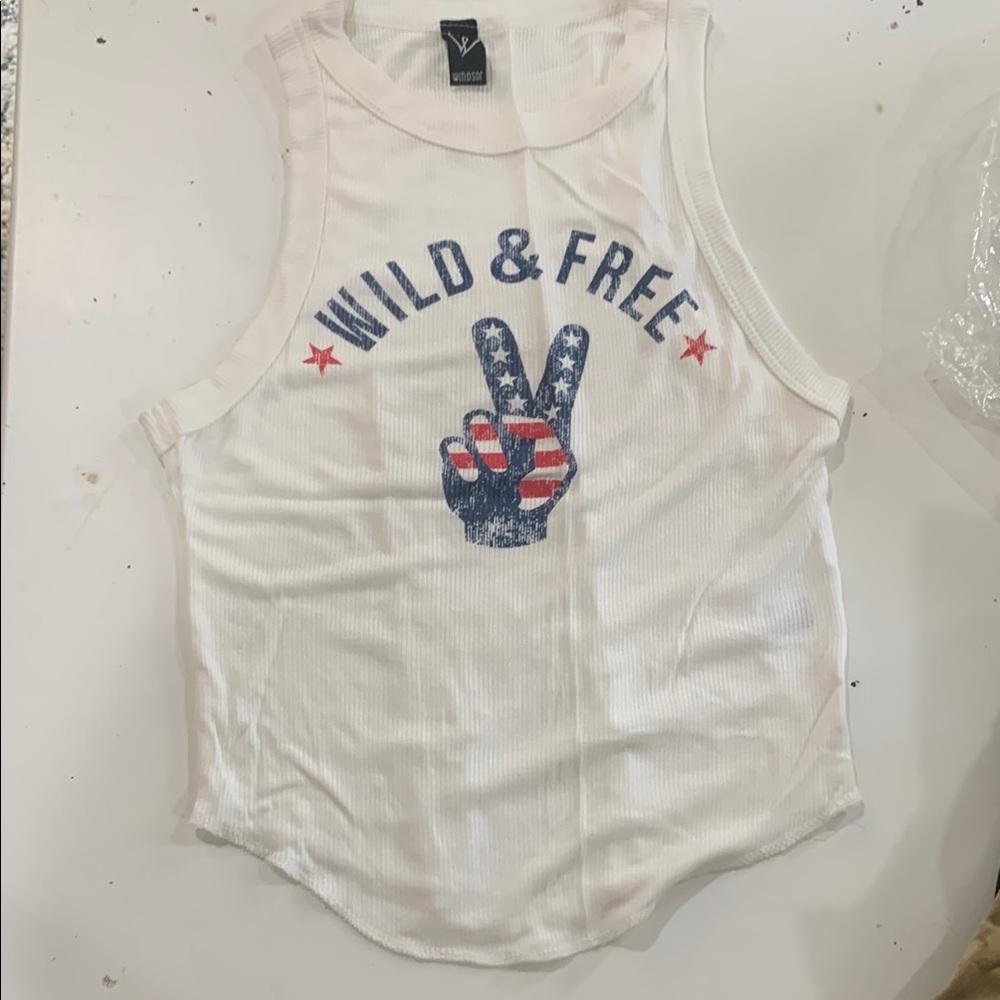 White Wild & Free Tank Top